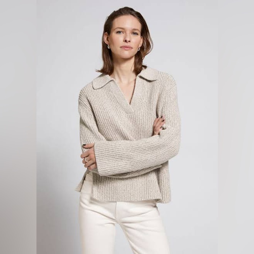 & other stories Cotton Polo sweater, size small